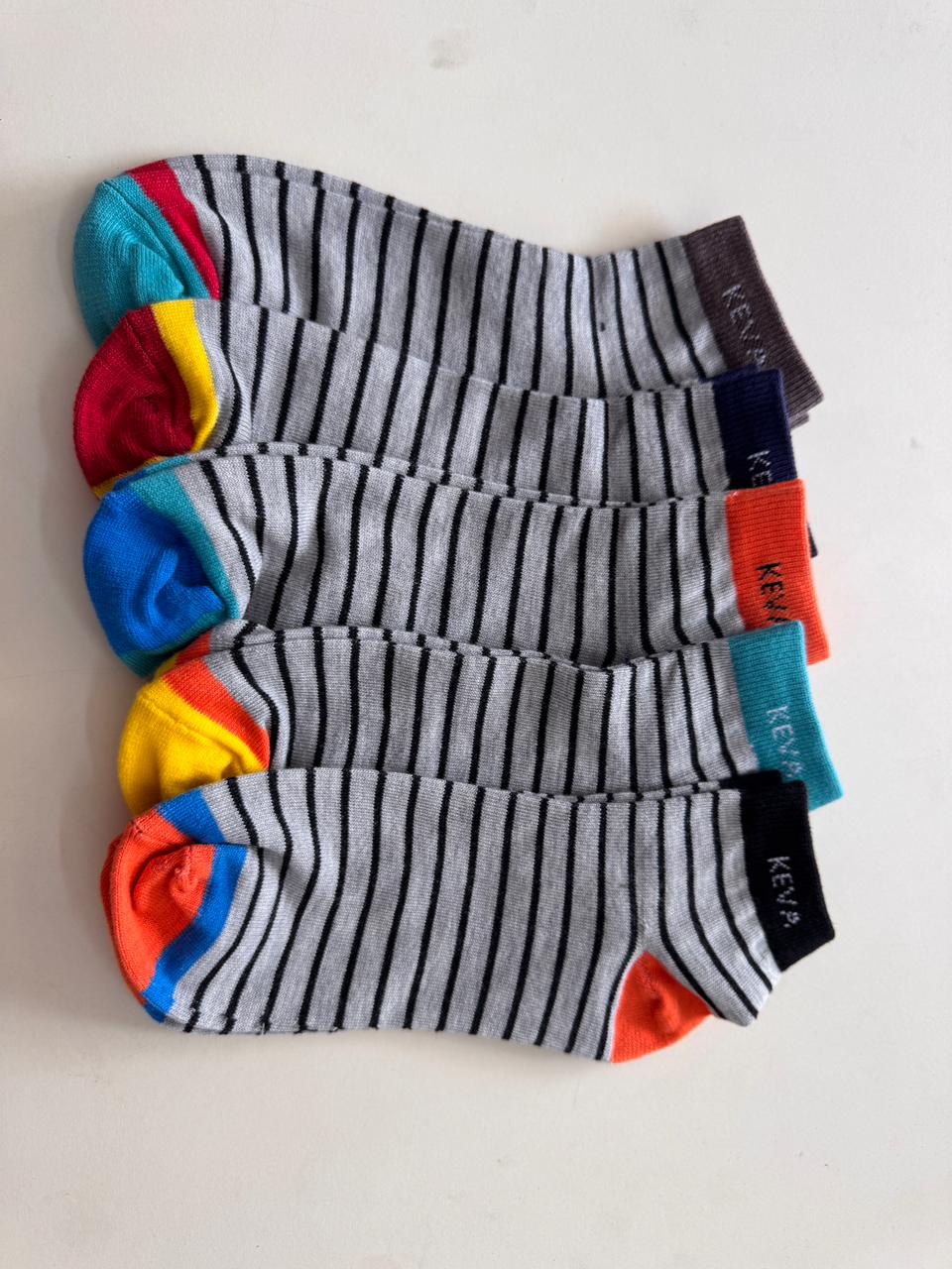 Ankle Stripes Cotton Socks