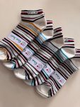 Keva Socks Low Ankle Stripes Sneakers Socks For Women 5 pairs pack Kv78