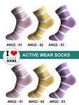 Women Ankle Stripes Socks Activewear 6 Pairs Pack Aw22